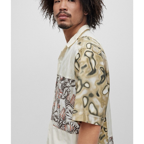 HUGO BOSS LAPIS_3 SHORT SLEEVE SHIRT Medium NWT - Picture 8 of 10